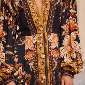 NWT Farm Rio Black Majestic Garden Maxi dress